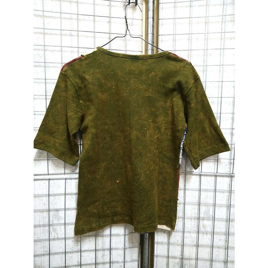 ネパール 半袖 Tシャツ tee パッチワーク カットソー トップス ユニ