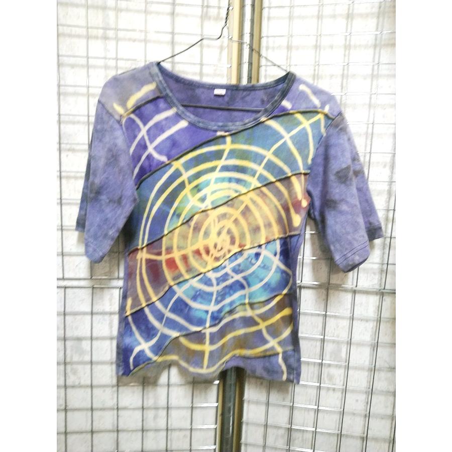 ネパール 半袖 タイダイ Tシャツ tee  レディース ユニセックス アジアンファッション/wot355 | 