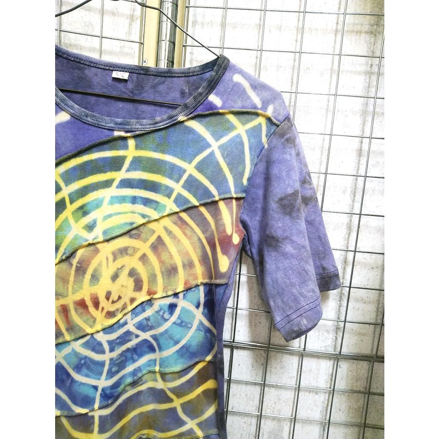 ネパール 半袖 タイダイ Tシャツ tee  レディース ユニセックス アジアンファッション/wot355 |  | 01