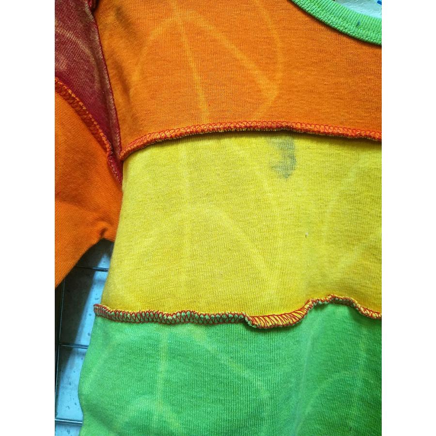 訳あり ネパール 半袖 ピースマーク 太いボーダー柄 Tシャツ tee メンズ レディース ユニセックス アジアンファッション/wot360 |  | 02