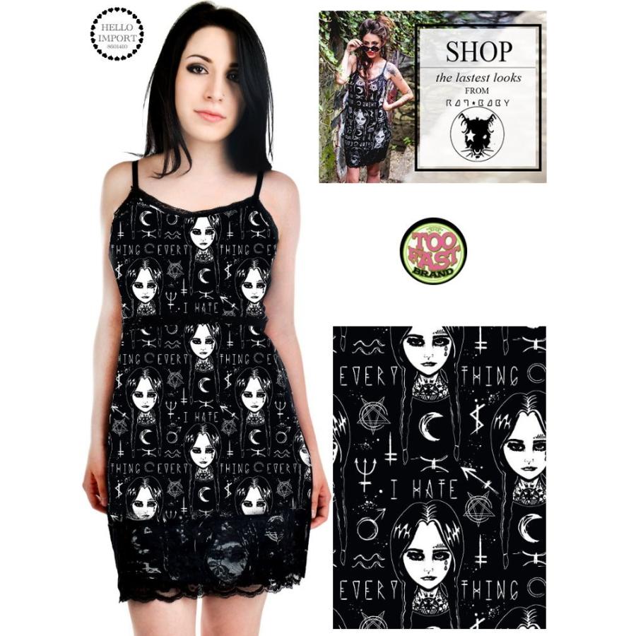 ホラーパンク アダムスファミリー ウェンズデー柄 ワンピース レディース ファッション Wow107 Wow107 Hello Import 通販 Yahoo ショッピング