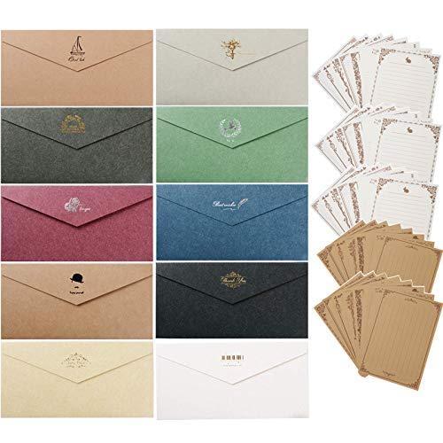 レターセット 封筒 30枚 便箋 32枚 シンプル アンティーク メッセージカード 封筒付 グリーティングカード バースデーカード かわいいメッセージ Ffqazzwkld Superopticas Com