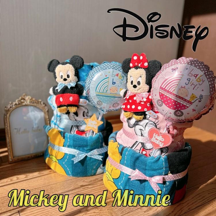 人気満点 おむつケーキ ディズニーのおむつケーキ ディズニー ミッキー ミニー 出産祝い 名入れ ベビーギフト タオル スターハピネス 3段 三段 男の子 女の子 双子 人気が高い Www Aqtsolutions Com