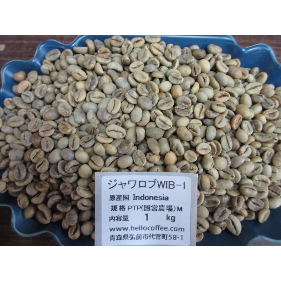 コーヒー生豆 高級ジャワロブWIB-1M PTP 1kgより ハローコーヒー