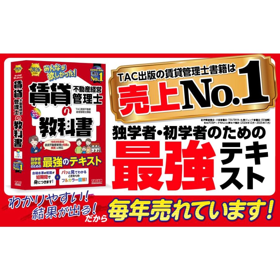 2026年度版 みんなが欲しかった！ 賃貸不動産経営管理士の教科書【初学者専用フルカラーテキスト/過去問・一問一答も収載/法改正に完全対応】(T |  | 01