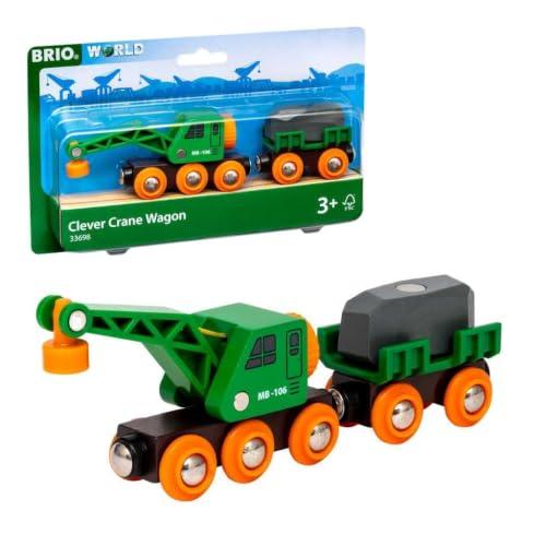 BRIO 木製レール 知育玩具 緑のクレーンワゴン 対象年齢 3歳~ 33698 誕生日 クリスマス プレゼント 室内遊び 男の子 女の子 脳ト | 