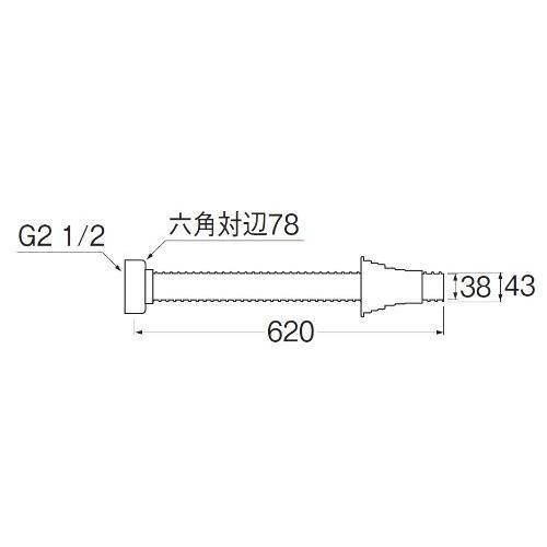 SANEI(サンエイ) 洗濯機部品 パン排水トラップホース 防臭キャップ付き H645-600 |  | 01