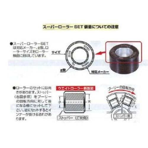 キタコ(KITACO) スーパーローラー セット 6個入り SUZUKI B 8.0G 462-2106080 |  | 01