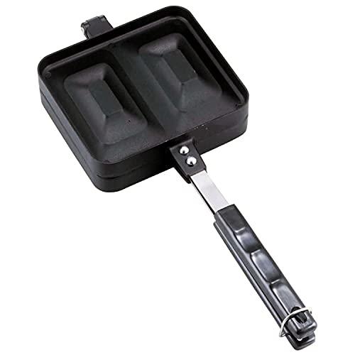 下村企販 1度に2種類焼ける ホットサンドメーカー 【日本製】 直火専用 耳圧着 カット不要 1/2サイズ 食べやすい 子ども 朝食 ランチ 6 | 