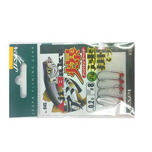 YARIE(ヤリエ) 645 アジ爆ジグヘッド0.2gレッド8号フック | 