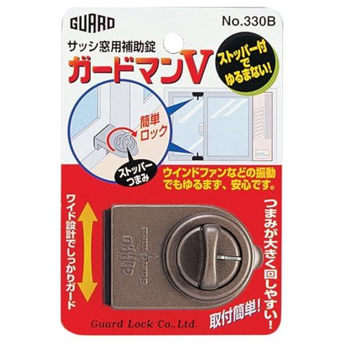 ガードロックサッシ窓用補助錠ガードマンV(ブロンズ)No.330B |  | 01