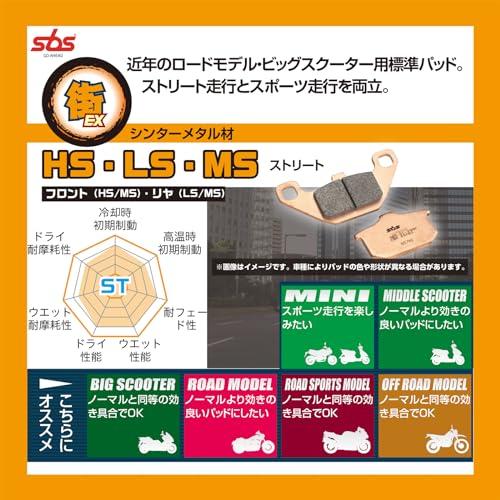 キタコ(KITACO) SBS ブレーキパッド 街乗り+スポーツ走行を両立 638HS シンターメタル スーパーテネレ バーグマン スカイウェイ |  | 01