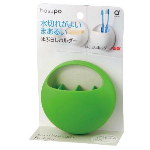 SANEI はぶらしホルダー 吸盤式 水切りスリット付き グリーン PW6822-LG21 |  | 01