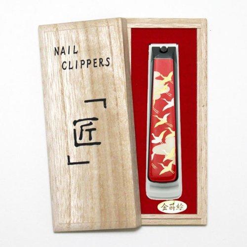 橋本漆芸 蒔絵爪切り 千羽鶴(曙) 桐箱 | 