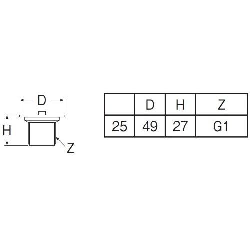 SANEI(サンエイ) ゴム栓付き風呂栓 ネジ付き H21-25 呼び25 |  | 01