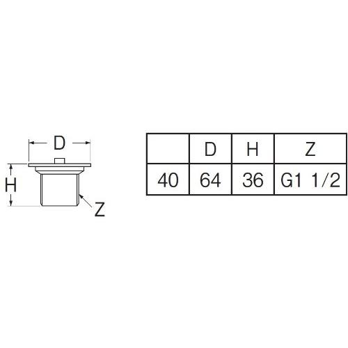 SANEI(サンエイ) ゴム栓付き風呂栓 ネジ付き H21-40 呼び40 |  | 01