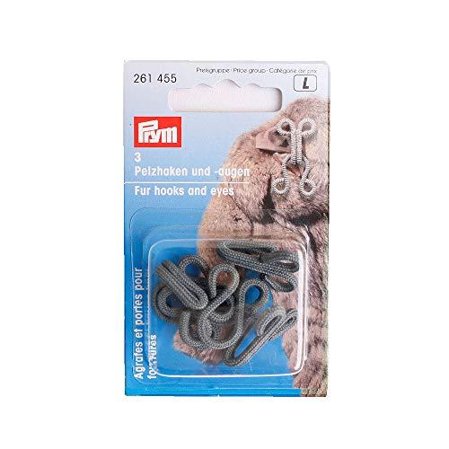 プリム(Prym) ファーフック 2cm×2.3cm 3セット グレー 261455 | 