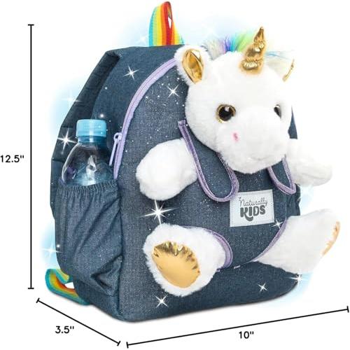Naturally KIDS 幼児用バックパック ユニコーントイ付き 2歳の女の子の誕生日プレゼント、3歳の女の子へのギフト男の子、幼児ユニコー |  | 01