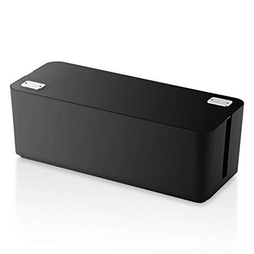 エレコム ケーブル収納ボックス ケーブルボックス ケーブル収納 6個口電源タップ収納 ブラック EKC-BOX001BK | 
