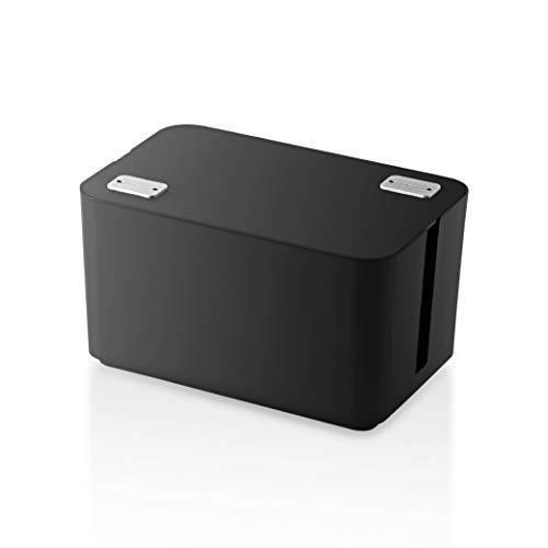 エレコム ケーブル収納ボックス ケーブルボックス ケーブル収納 4個口電源タップ収納 ブラック EKC-BOX002BK | 
