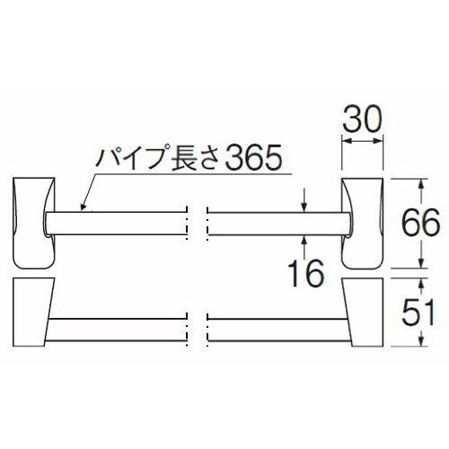 SANEI(サンエイ) タオル掛け ステンレス製 ビス付き 365mm W531-365 |  | 01
