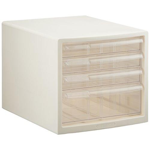 ナカバヤシ A4レターケース4段（浅3+深１） ホワイト A4E-S4W | 