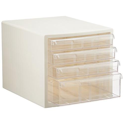 ナカバヤシ A4レターケース4段（浅3+深１） ホワイト A4E-S4W |  | 01