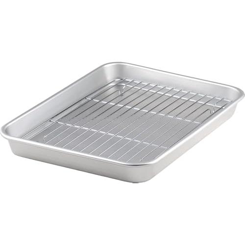 谷口金属 軽量で使いやすい バット トレー アミ付きセット 料理 31×23.9cm 3号 日本製 下ごしらえ 揚げ物 天ぷら | 