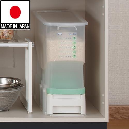 Belca 日本製 米びつ 水洗いできる計量米びつ 容量10kg 幅18.9×奥行43.5×高さ40cm クリア 無洗米対応 ローラー付き BR |  | 01