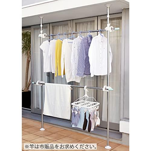 HEIAN SHINDO 突っ張りベランダ物干し竿受け ステンレス 2段 取付高さ 210~280cm 耐荷重22kg MC-80 平安伸銅工業 |  | 01