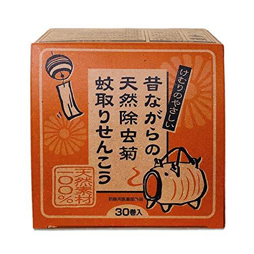ライオンケミカル けむりのやさしい 昔ながらの天然 除虫菊 蚊取り せんこう レギュラータイプ 30巻入 虫除け | 