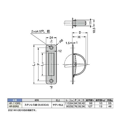 スガツネ工業 ランプ印 ステンレス鋼製 回転取手 HR-RS型 HR-110RS |  | 01