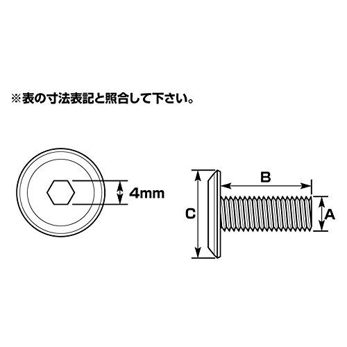 キタコ(KITACO) 平ボタンキャップボルト(M6×P1.0×30mm) 汎用 1個入り ステンレス 0900-062-30004 |  | 01
