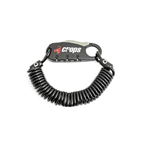 クロップス(crops) コンパクトワイヤーロック Q3 | 3mm×1800mm 3桁ダイヤル CP-SPD08-01 (ブラック) | 