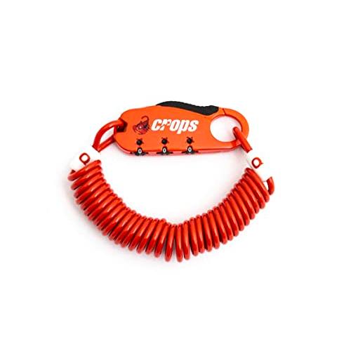 クロップス(crops) コンパクトワイヤーロック Q3 | 3mm×1800mm 3桁ダイヤル CP-SPD08-04 (レッド) | 
