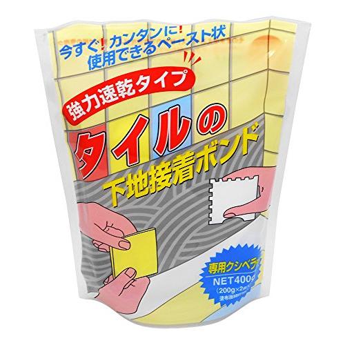 家庭化学 タイルの下地接着ボンド グレー 400g | 