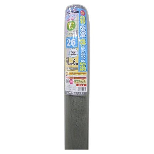 ダイオ 網戸張替用 スーパースリム ２６メッシュ ９１ｃｍｘ６ ｍ グレイ | 