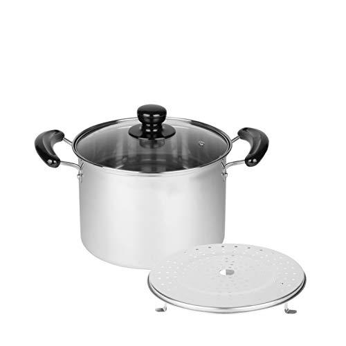 パール金属 NEWだんらん ステンレス製ガラス蓋付兼用鍋22cm H-5872 【IH対応】 シルバー | 