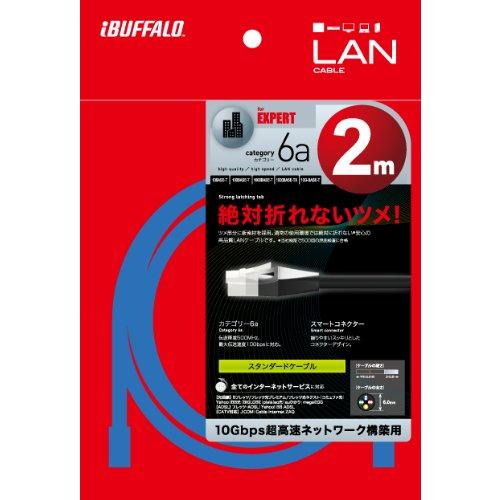 バッファロー BUFFALO ツメの折れないLANケーブル モデム カテゴリ6a ストレート ノーマルタイプ ブラック BSLS6ANU20BK |  | 01