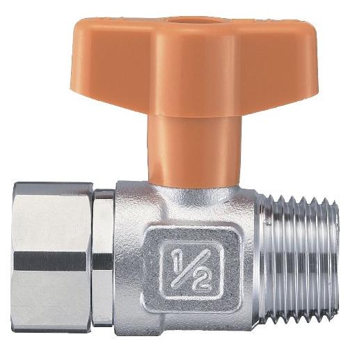 SANEI(サンエイ) ナット付ボールバルブ ハンドルワンタッチ着脱 ナット回転 パッキン別売 V66B-20 | 