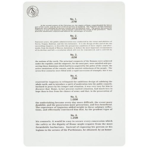 Prestige Medical イエガーアイチャート、060オンス 0.6 オンス ホワイト | 