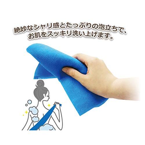 オーエ ボディタオル ブルー 約幅28×長さ110cm クア2 ナイロンタオル かため 日本製 |  | 01