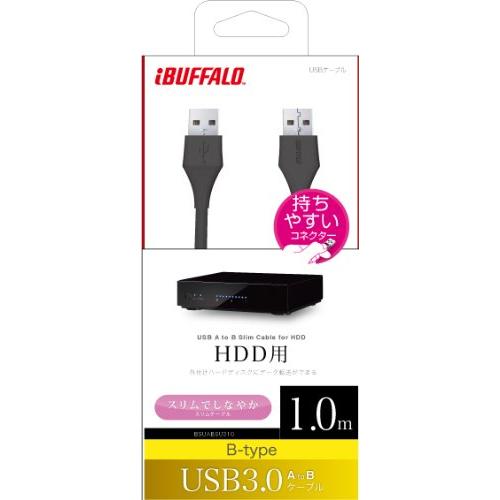 バッファロー BUFFALO ユニバーサルコネクター USB3.0 A to B スリムケーブル ブラック 1m BSUABSU310BK |  | 01