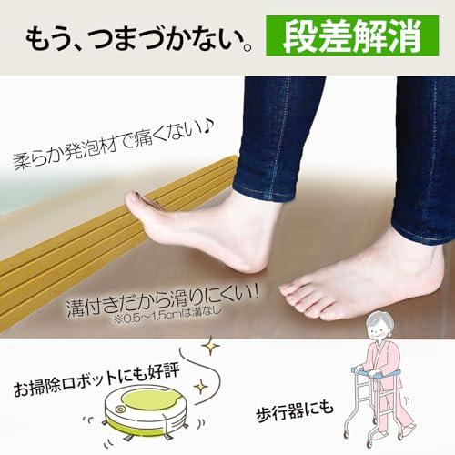 シンエイテクノ 段差解消スロープ「タッチスロープ」 - 80-25 ブラウン |  | 01