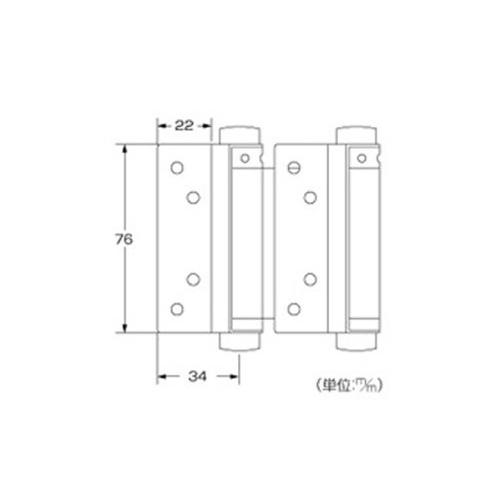 ハイロジック PEN黒塗り自由丁番(両開) 76mm 1組入 |  | 01