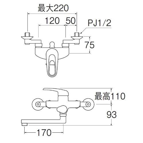 SANEI(サンエイ) 浴室用 シングルシャワー混合栓 寒冷地仕様 ホース長さ1.6m SK1710K-13 ホワイト |  | 01