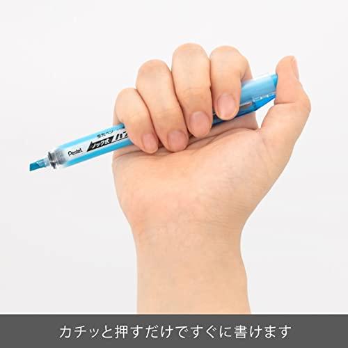 ぺんてる 蛍光ペン ノック式 ハンディラインS SXNS15-S スカイブルー 10本 |  | 01