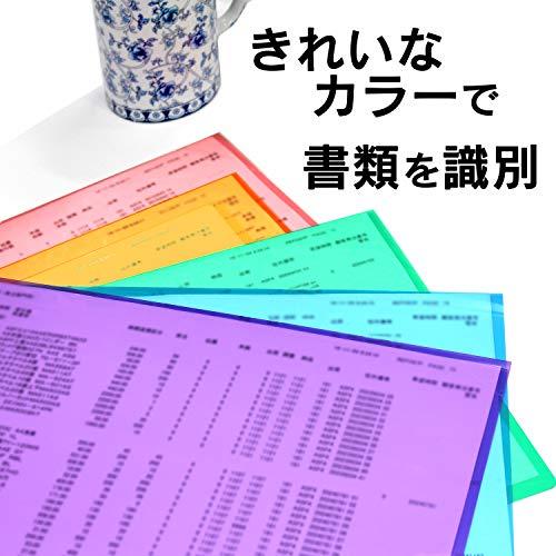 プラス クリアホルダー A4 10枚パック FL-184HO 80-160 高透明カラー 5色セット |  | 01