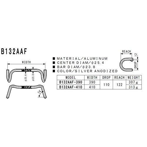 NITTO(日東) ドロップハンドル B132AAF B132AAF-410 φ25.4 410 シルバー |  | 01