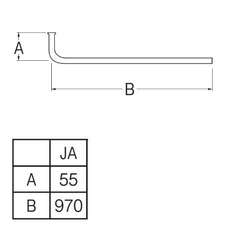 SANEI 【ツバ付給水L管】 55×970mm V22J-65-JA |  | 01